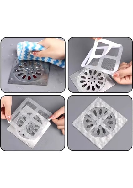 10 Adet Lavabo Süzgeci Banyo Gider Kapatıcı Sineklik Tamir Kiti Pratik Banyo Saç Kılı Tutucu