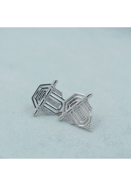 Silver Üçgen Küpe