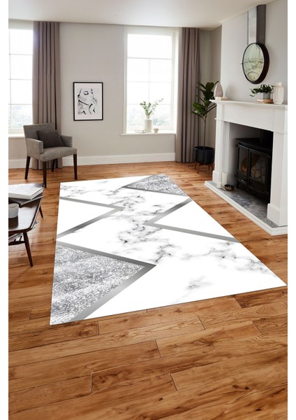 Baskılı Mermer Çapraz Çizgi Detaylı Kaymaz Yıkanabilir Yolluk Mutfak Salon Halısı, Mermer-32-Gri, fiyatları