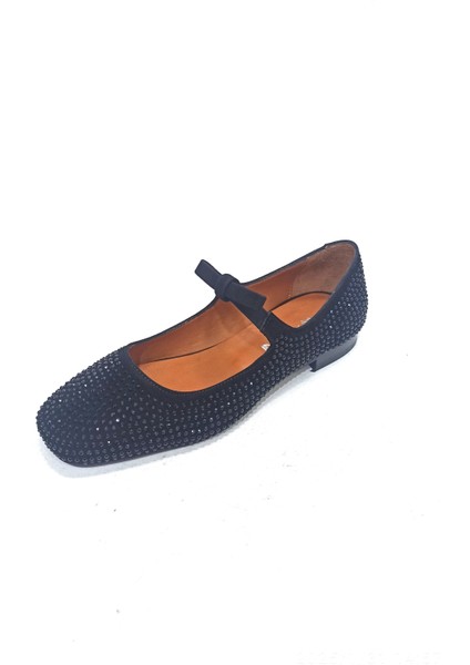 Siyah Deri Kadın Babet Ayakkabı fiyatları