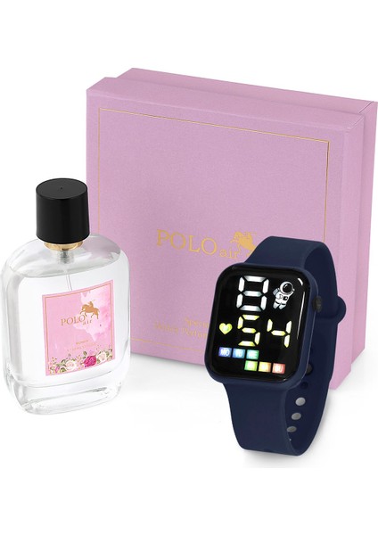 Kadın Silikon Kordon Kol Saati Parfüm Hediyelik Kombin Lacivert Renk fiyatları