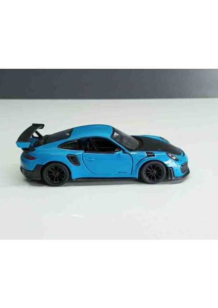 1:36 Ölçek Porsche 911 Gt2 Rs// Çek-Bırak 12 cm Metal Araba Mavi