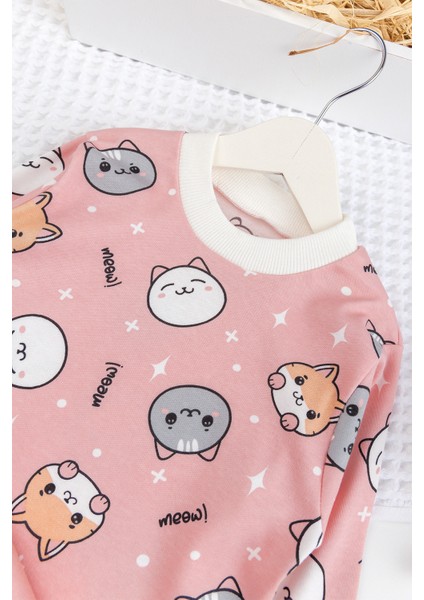Fiğürlü Pamuk Kız Erkek Bebek Çocuk Pijama Takımı