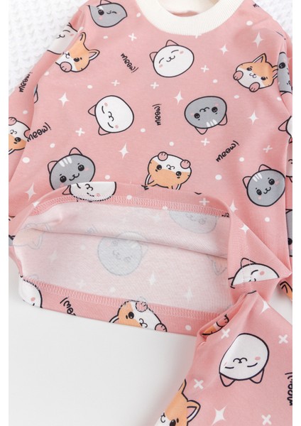 Fiğürlü Pamuk Kız Erkek Bebek Çocuk Pijama Takımı