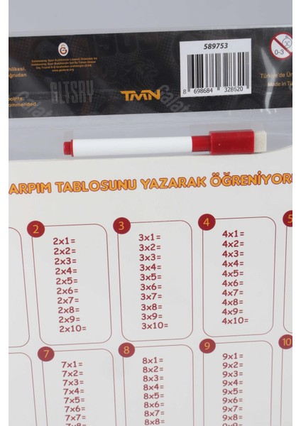 Yazı Tahtası 20 cm x 30 cm Çocuklar İçin Eğitici Tasarım 1 Adet Kalemle