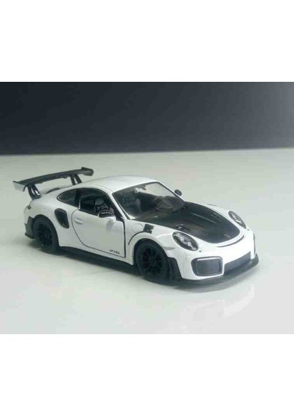 1:36 Ölçek Porsche 911 Gt2 Rs// Çek-Bırak Metal Araba Beyaz