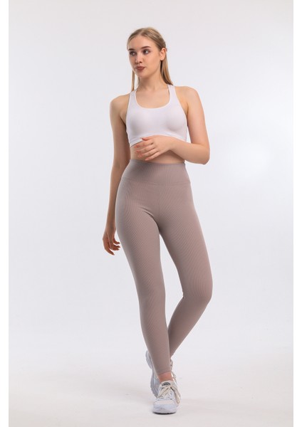 Kadın Vizon Içi Polarlı Lastikli Şardonlu Fitilli Toparlayıcı Interlok Kışlık Örme Tayt modelleri