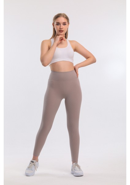 Kadın Vizon Içi Polarlı Lastikli Şardonlu Fitilli Toparlayıcı Interlok Kışlık Örme Tayt fırsatları