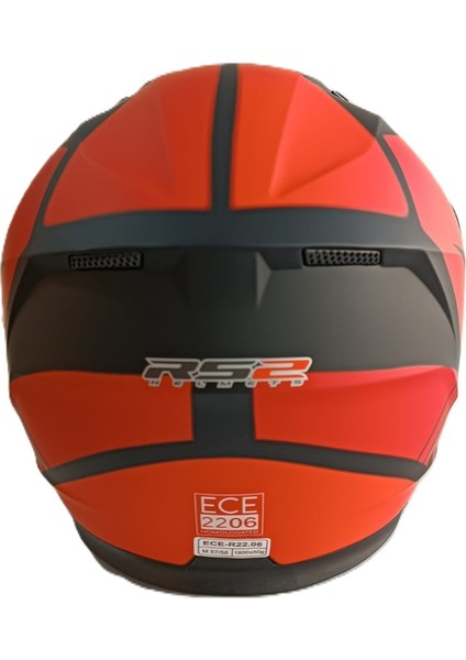 Kask Çene Açılır Vizörlü Kırmızı-Siyah Rs2 Ece 2206 Belgeli L Beden