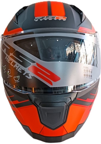 Kask Çene Açılır Vizörlü Kırmızı-Siyah Rs2 Ece 2206 Belgeli L Beden