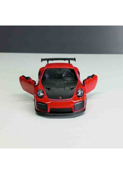 1:36 Ölçek Porsche 911 Gt2 Rs// Çek-Bırak 12 cm Metal Araba Kırmızı fırsatları
