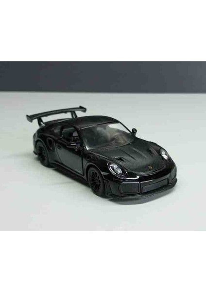 Porsche 911 GT2 RS 1:36 Ölçek Metal Model Siyah Çek-Bırak Araba
