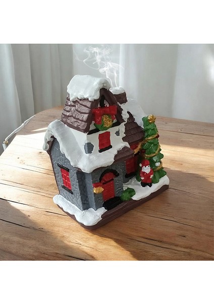 Yeni Yıl Karlı Noel Evi Tütsülük