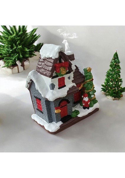 Yeni Yıl Karlı Noel Evi Tütsülük
