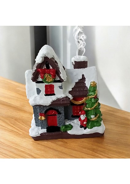 Yeni Yıl Karlı Noel Evi Tütsülük