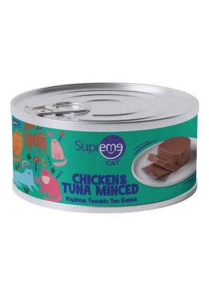 Cat Kıyılmış Tavuk ve Ton Balıklı Kedi Konservesi 85 gr.