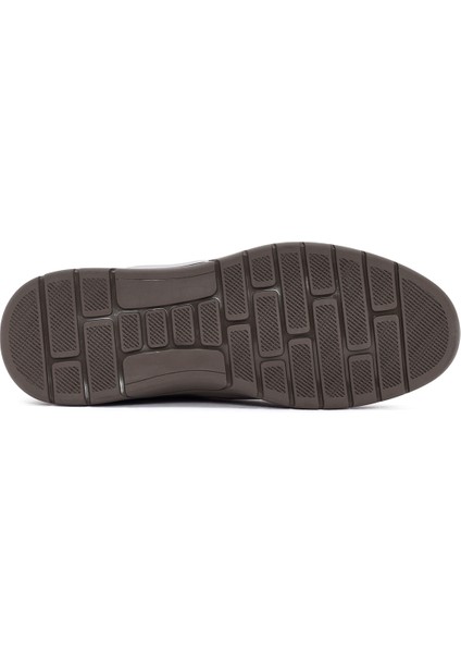 Erkek Vizon Bağcıklı Nubuk Deri Casual Sneaker 25SFD6500V3