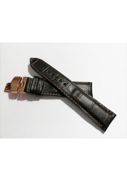 &hertür Saate &uygun Kelebek Toka 20 Mm Koyu Kahve Kordon(171) Rose Toka