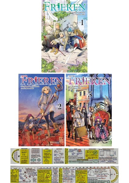 Manga Seti / Frieren 1. 2. 3. Ciltler (Matematik Öğreten Cetvel) - Kanchito Yamada