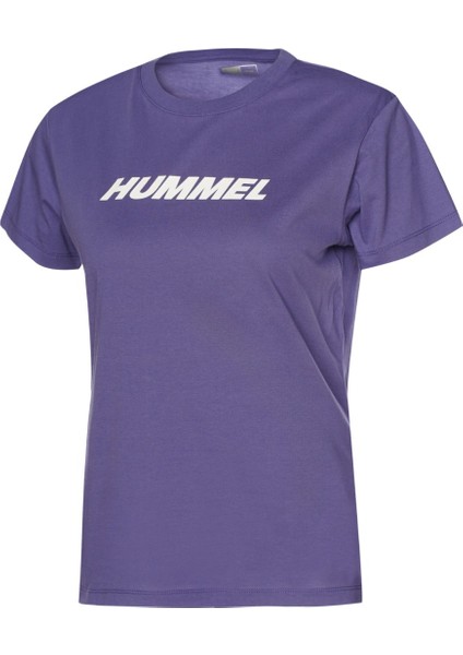 T-Te Elemental Logo Cotton Kadın Mor Yuvarlak Yaka Tişört