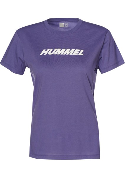 T-Te Elemental Logo Cotton Kadın Mor Yuvarlak Yaka Tişört