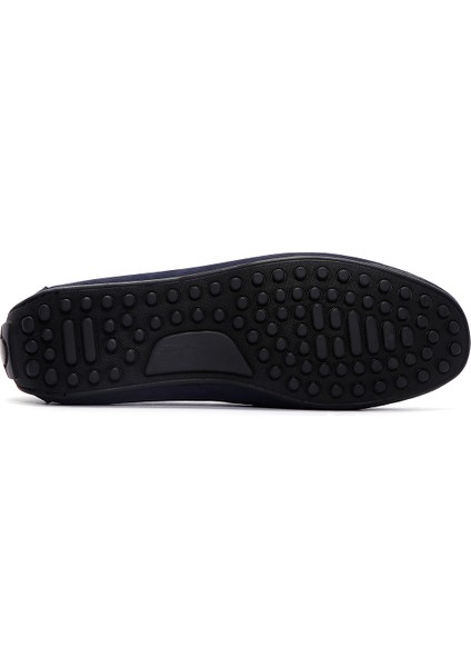 Erkek Lacivert Nubuk Deri Casual Loafer 25SFD7545V3
