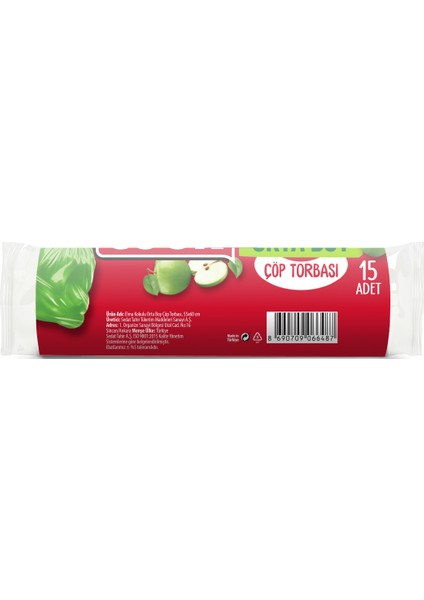 Orta Çöp Torbası 55X60 cm Elma Kokulu 15 Lu fiyatları