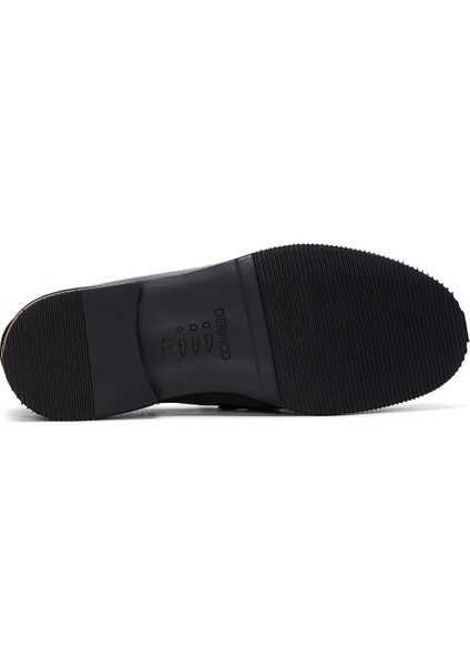 Erkek Siyah Deri Casual Loafer 25SFD6704FT
