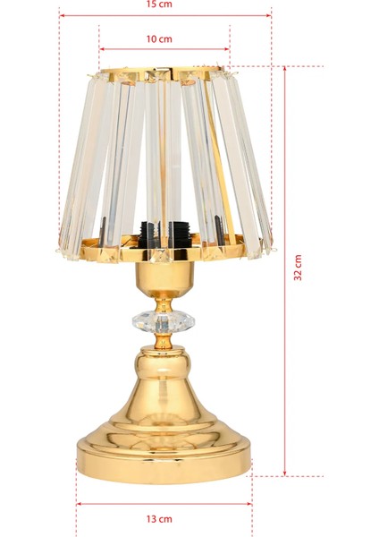 Gerçek Kristal Cam Başlık Gold Metal Gövdeli Yatak Odası Abajur Salon Lambası fırsatları