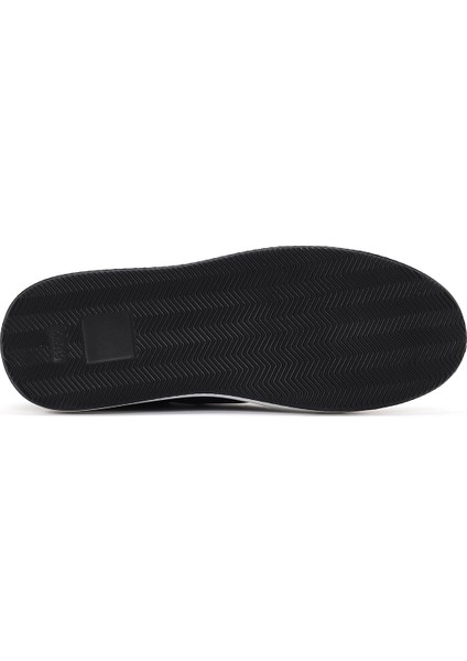 Erkek Siyah Bağcıklı Deri Sneaker 25SFD610118