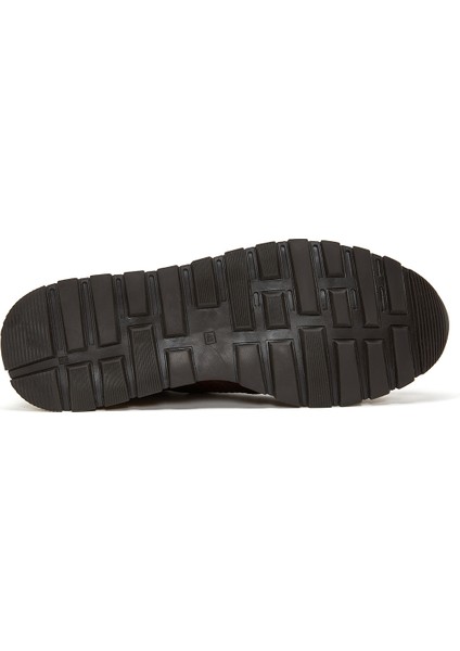 Erkek Kahverengi Bağcıklı Deri Casual Sneaker 25SFD610014
