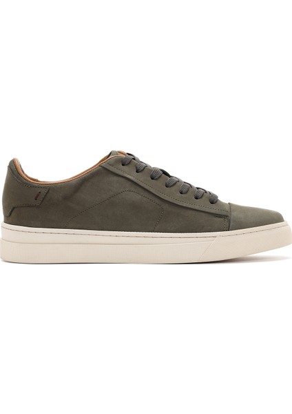 Erkek Haki Bağcıklı Deri Sneaker 25SFD6105V3