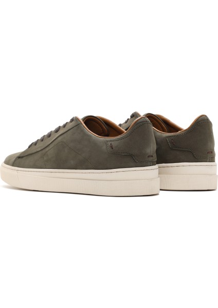 Erkek Haki Bağcıklı Deri Sneaker 25SFD6105V3