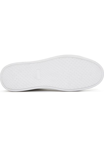 Erkek Beyaz Bağcıklı Deri Sneaker 25SFD640118