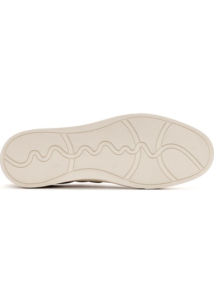 Erkek Bej Bağcıklı Deri Sneaker 25SFD6105V3