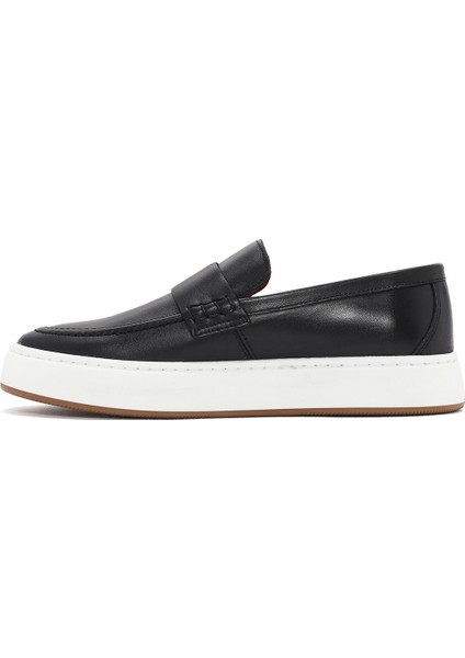 Erkek Siyah Deri Loafer 25SFD620318
