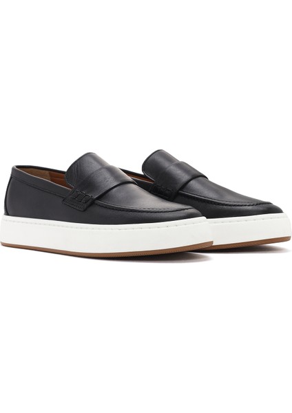 Erkek Siyah Deri Loafer 25SFD620318