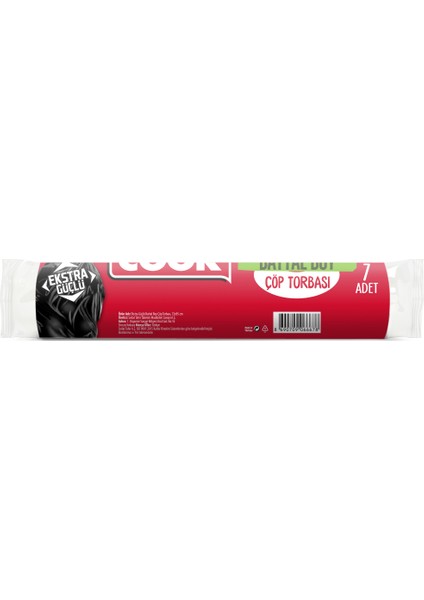 Ekstra Dayanıklı Battal Boy Çöp Torbası 72X95 7&#39Li fiyatları