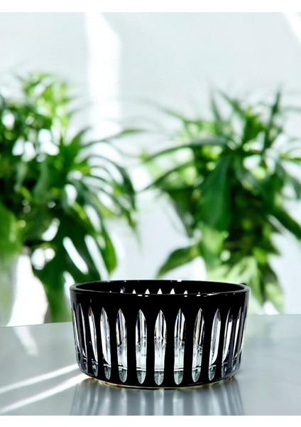 Kristal Kesme %100 El Işçiliği 19CM Ayaksız Sunum Kasesi