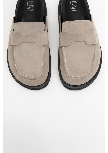 Laven Bej Süet Hakiki Deri Kadın Terlik indirimleri