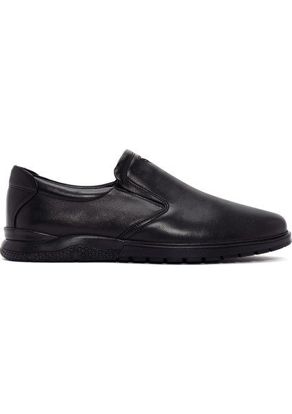 Fly Erkek Siyah Deri Casual Loafer 25SFD710518