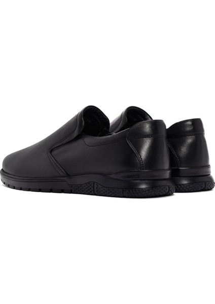 Fly Erkek Siyah Deri Casual Loafer 25SFD710518