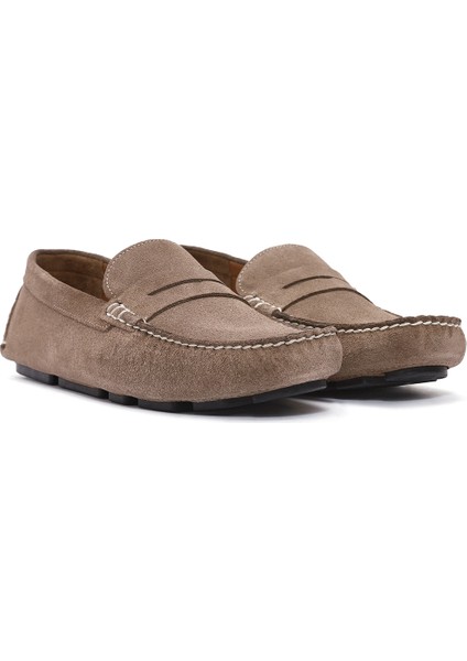 Erkek Bej Süet Deri Loafer 25SFD711010