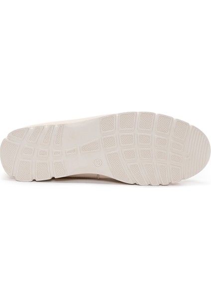 Kadın Krem Deri Comfort Loafer 25SFD1513FT