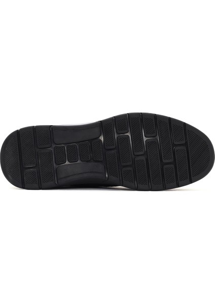 Erkek Siyah Bağcıklı Nubuk Deri Casual Sneaker 25SFD6500V3