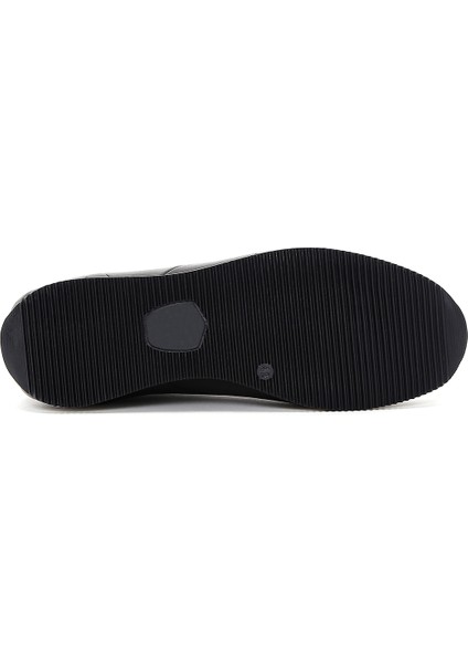 Erkek Siyah Bağcıklı Deri Casual Sneaker 25SFD6740FT