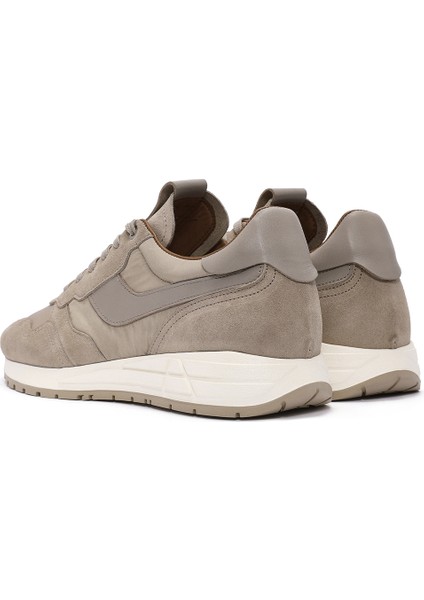 Erkek Bej Bağcıklı Deri Sneaker 25SFD707414