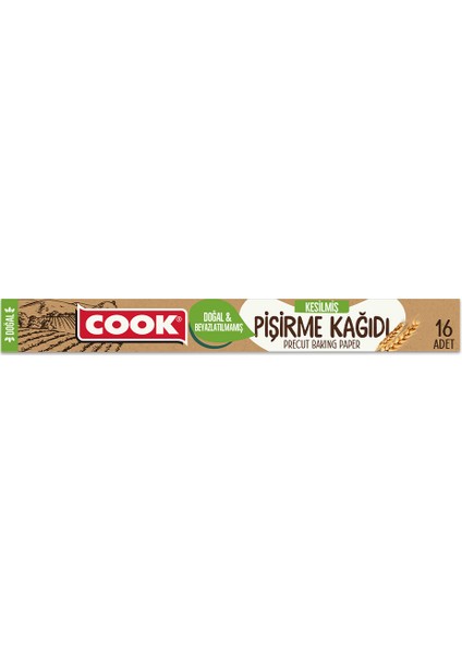 Doğal Kesilmiş Pişirme Kağıdı 16'lı