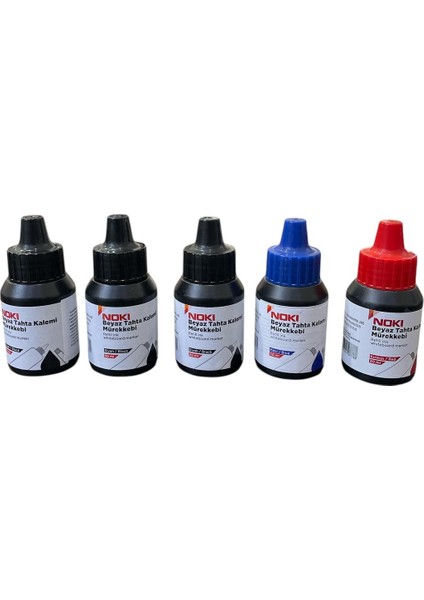 Beyaz Tahta Kalemi Mürekkebi 30 ml 3 Siyah & 1 Mavi & 1 Kırmızı
