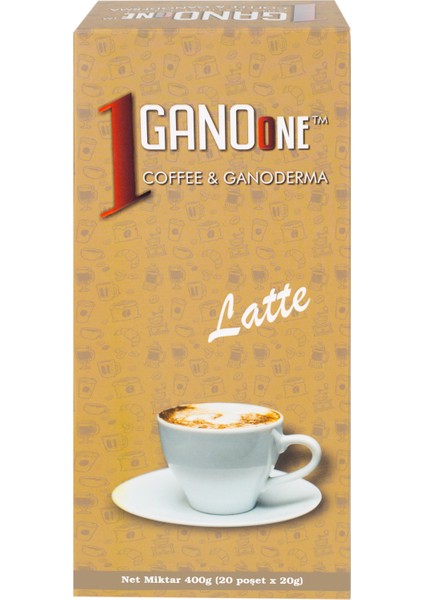 17 Kutu Ganoone Latte, Ganoderma Reishi Mantarı Özütlü Kahve Karışımı - (340 Poşet x 20g)